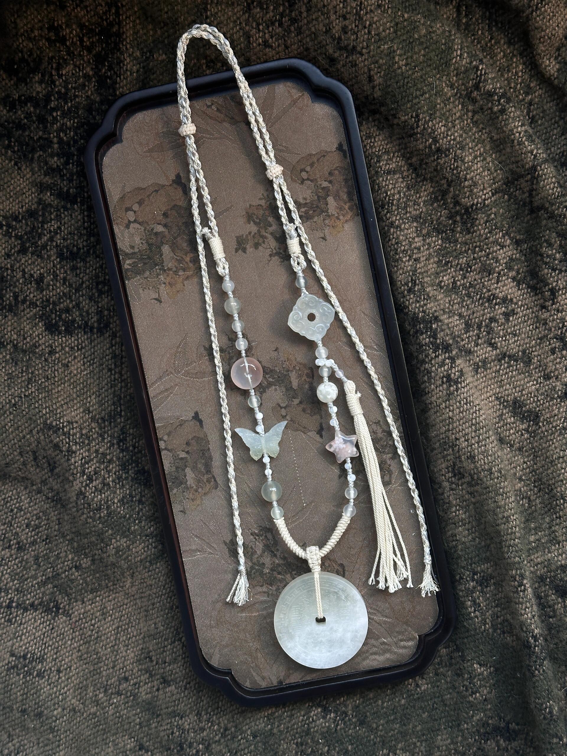 Image of Custom-made Pure Himalaya Crystal Fortune Pendent