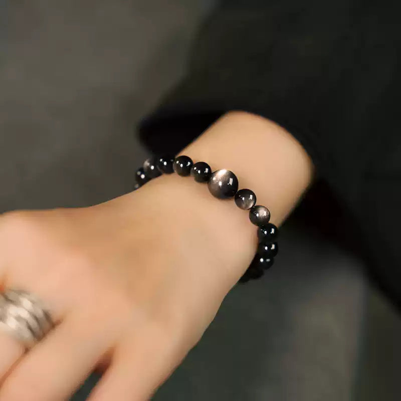 Image of [Eclipse Series] Just Obsidian Bracelet