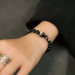 Image of [Eclipse Series] Just Obsidian Bracelet