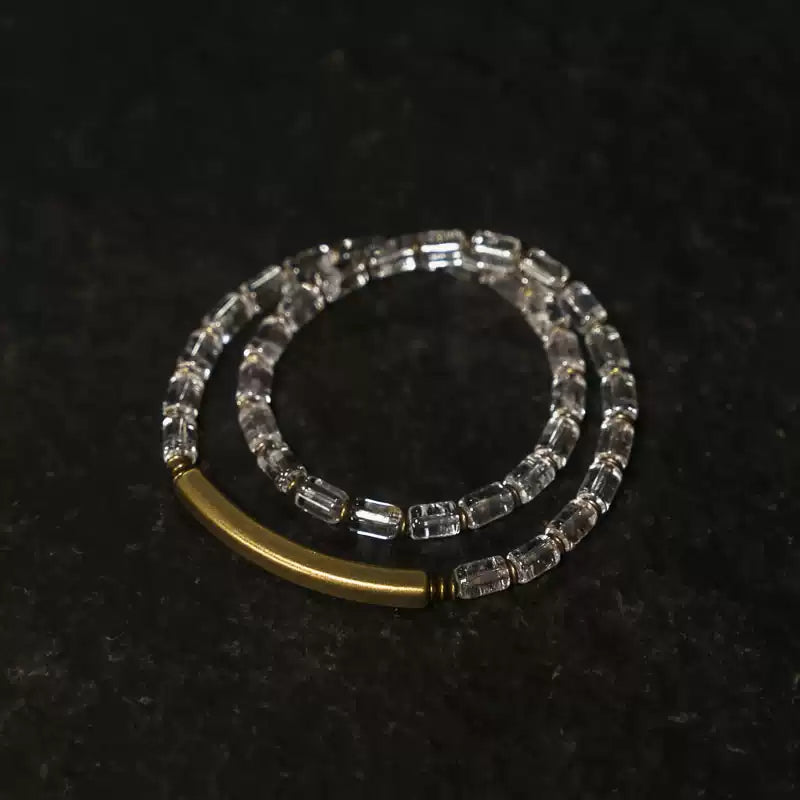 [Eclipse Series] White Crystal Copper Bracelet